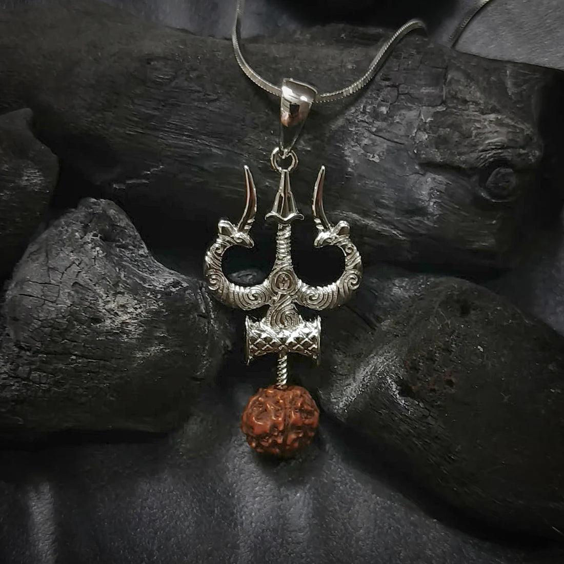 Adiyogi Trishul Rudraksha Pendant